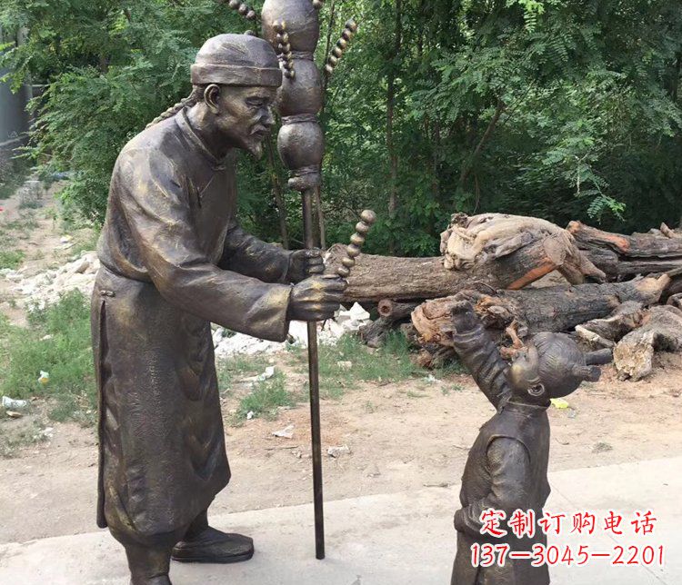 泰州温馨传情,情意绵绵——铜质葫芦雕塑