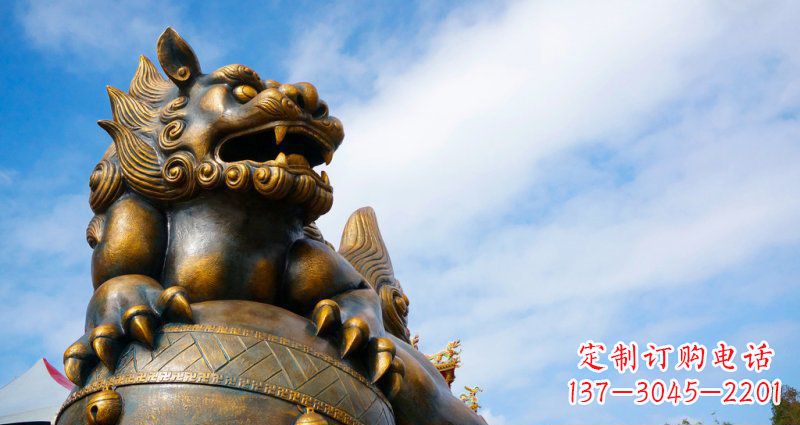 泰州大型铜雕狮子景观装置