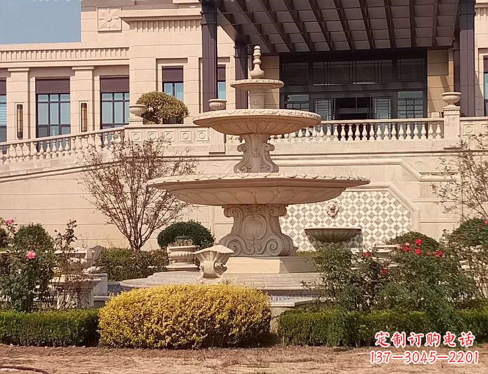 泰州中领雕塑定制精美喷泉鱼石雕