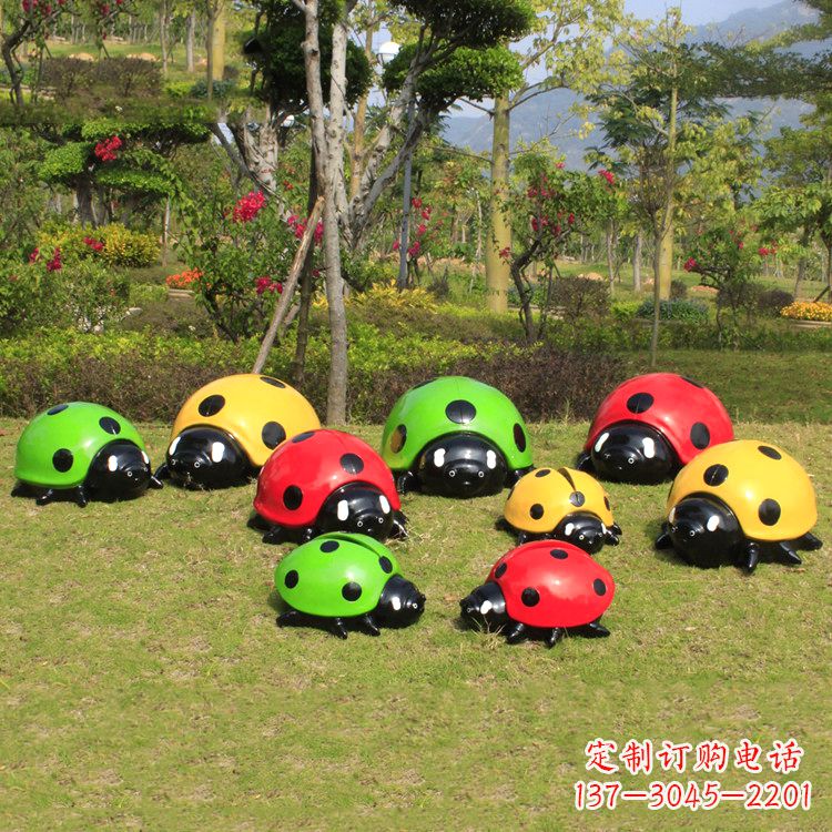 泰州公园七星瓢虫-园林幼儿园动物雕塑摆件