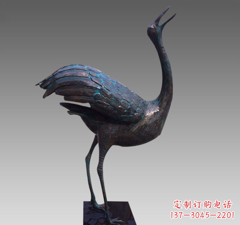泰州青铜雕刻仙鹤翱翔