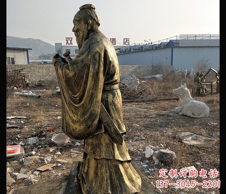 泰州铜铸孔子雕塑,传承中华民族精神文化