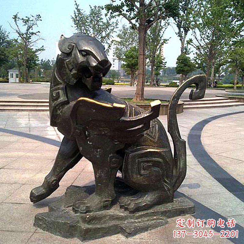 泰州公园神兽动物铜雕貔貅雕塑