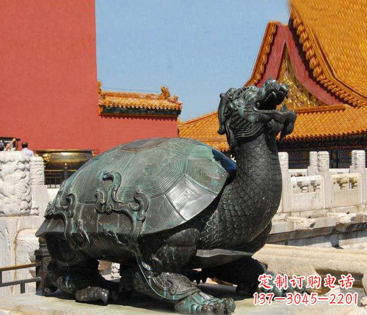 泰州精美铜雕龙龟,给你公园独特色彩