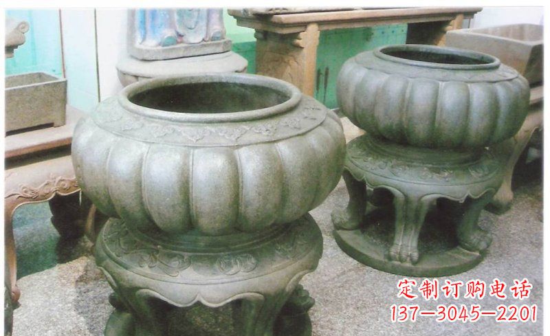 泰州铜质公园水缸雕塑