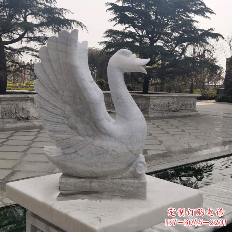泰州精致的天鹅石雕塑