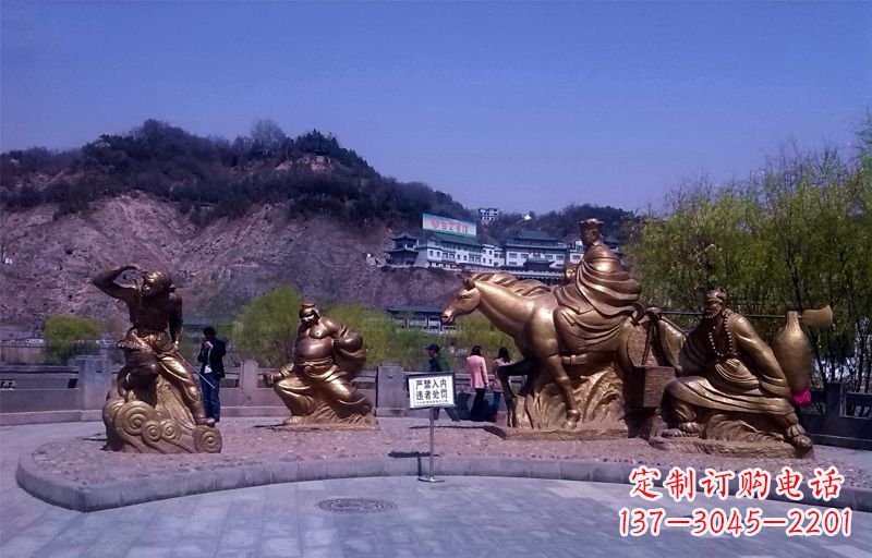 泰州精美铜雕唐僧师徒小品