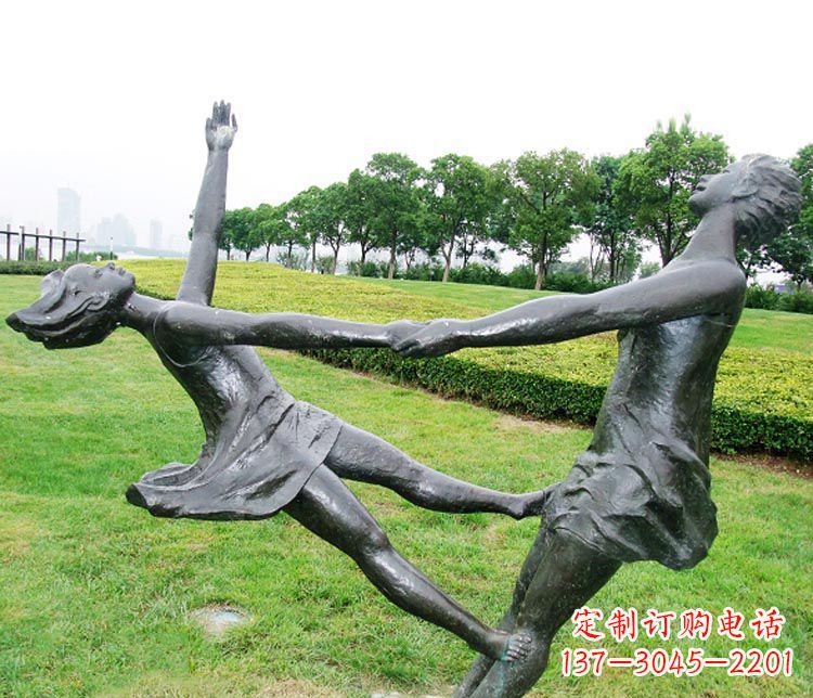 泰州中领雕塑定制风姿绰约的女孩铜雕