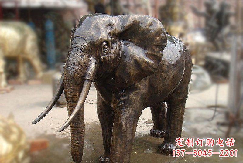 泰州优雅而典雅的铜质大象雕塑