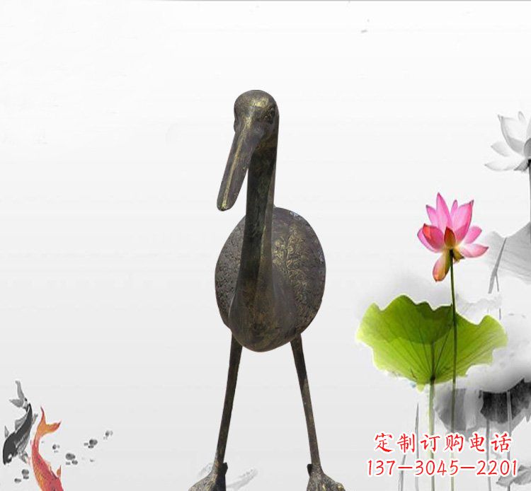 泰州高品质铜制仙鹤雕塑