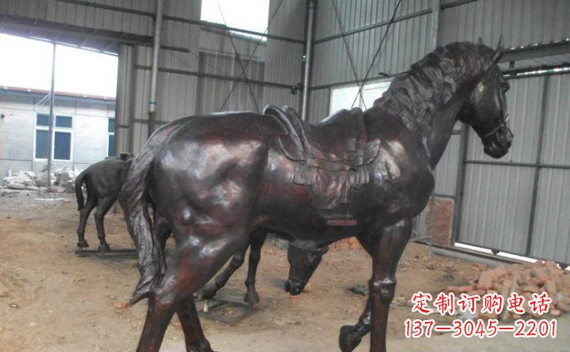 泰州公园铜马动物铜雕