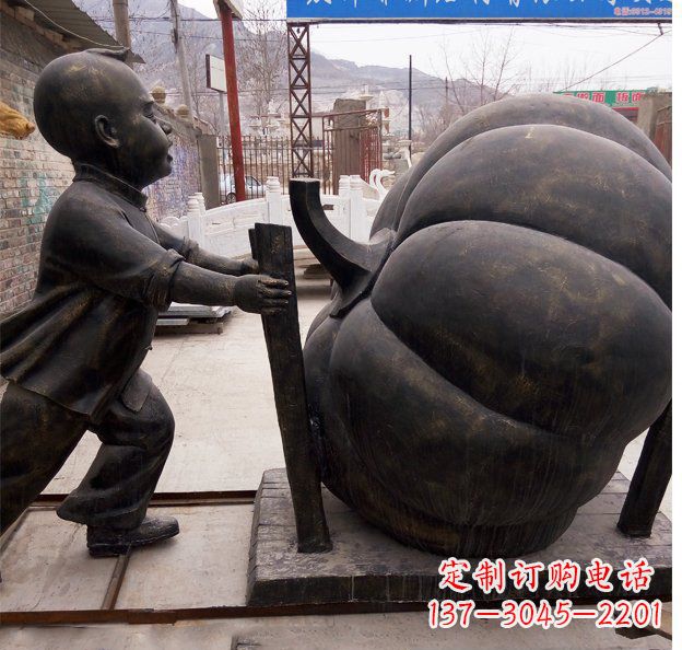 泰州精致男孩铜雕