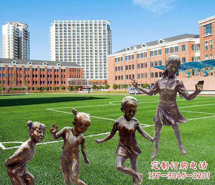 泰州中领雕塑定制小孩铜雕