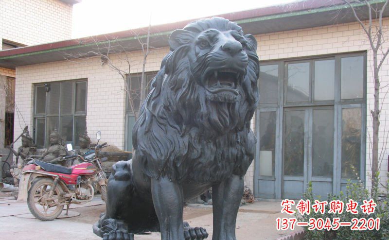 泰州浓情西洋之王——公园外观狮子铜雕