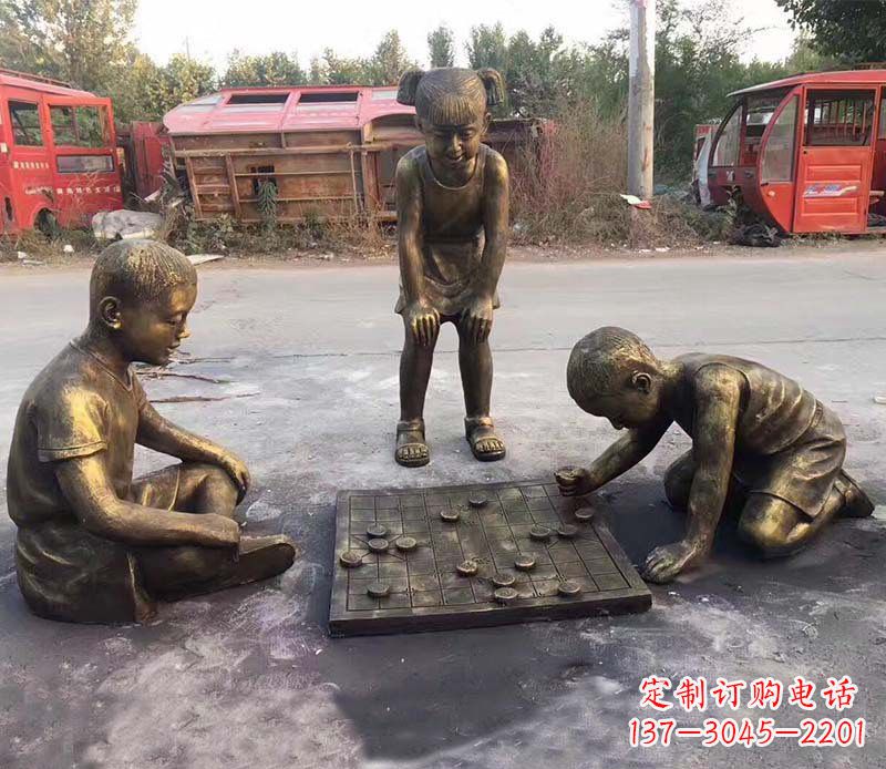 泰州铜雕“童年梦想”儿童雕塑