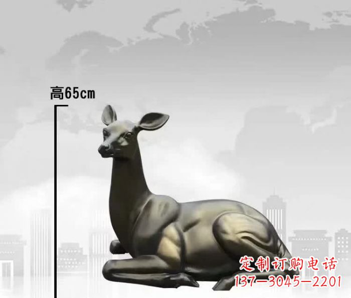 泰州中领雕塑精美铜雕鹿