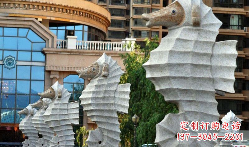 泰州艺术级小区喷水马雕塑