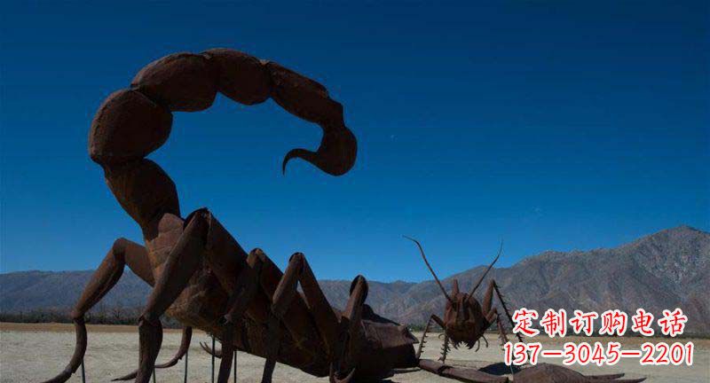 泰州公园蝎子动物铜雕