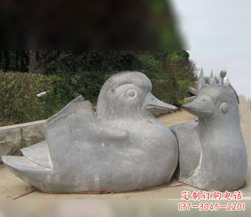 泰州中领雕塑传统鸳鸯石雕