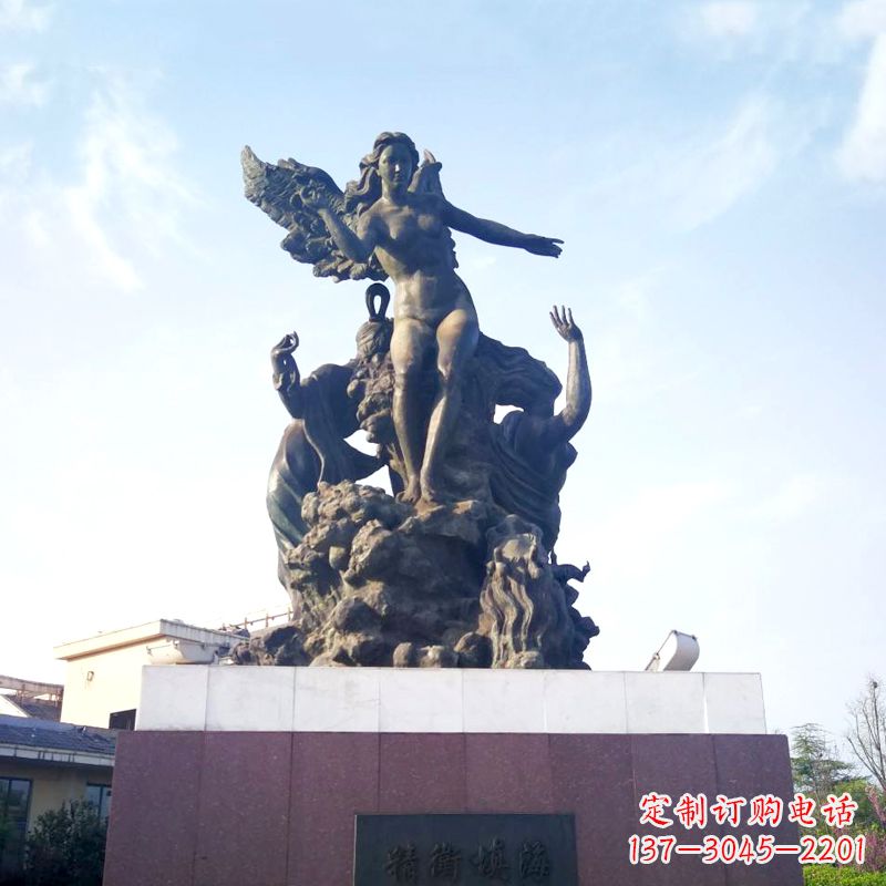 泰州雕刻传说——精卫填海景观雕塑