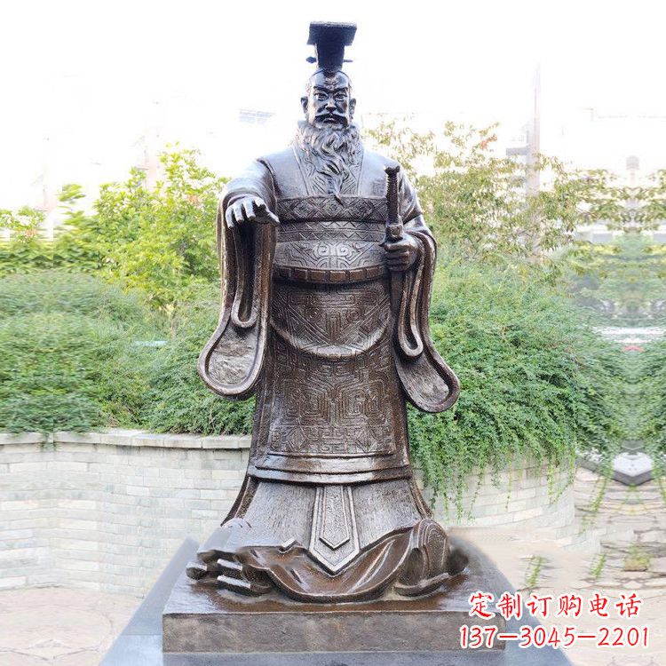 泰州公园原理历史名人古代著名帝王雕塑秦始皇雕像