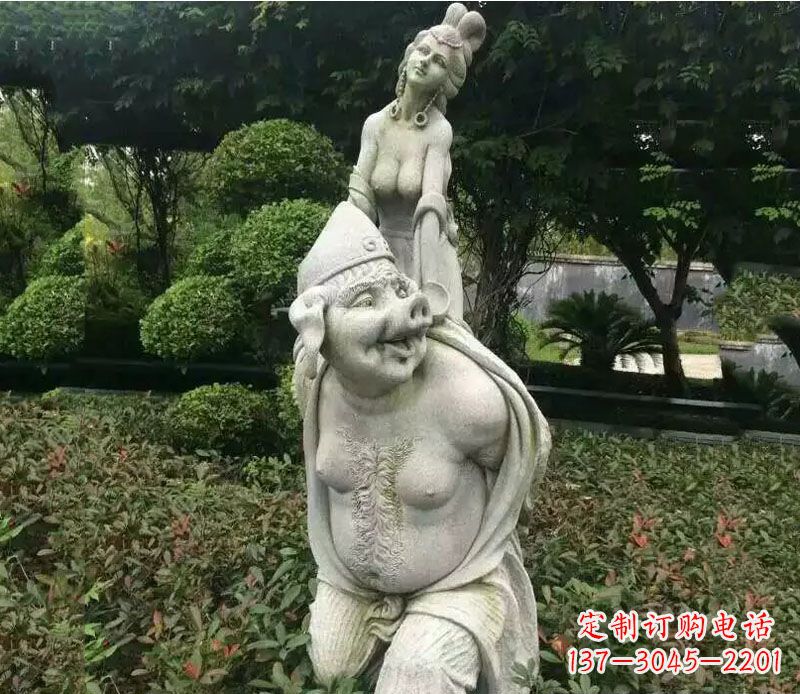 泰州纪念猪八戒,收藏高端石雕猪八戒塑像