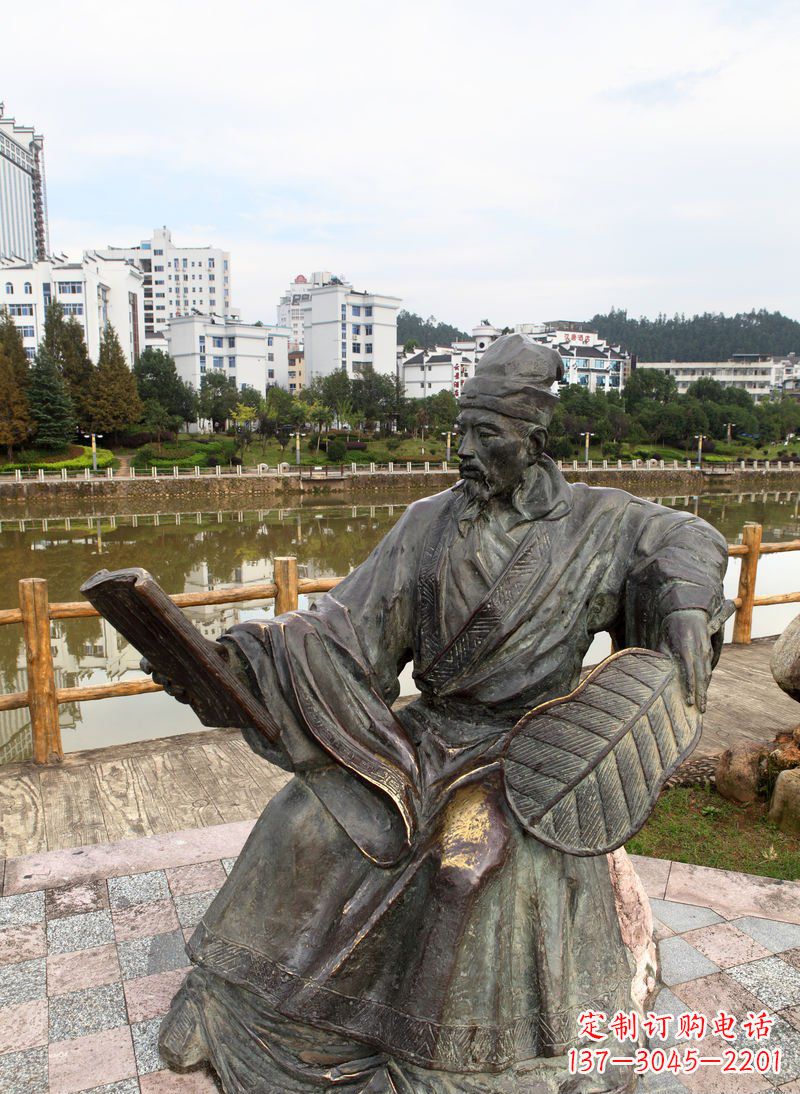 泰州匠心打造的肖像诸葛亮雕塑