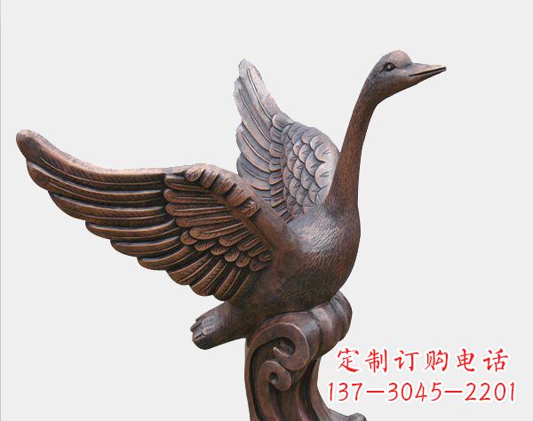 泰州中领雕塑铸造完美的天鹅铜雕
