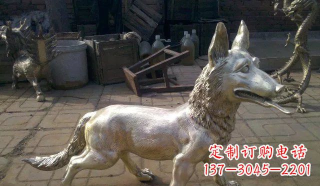泰州铸铜小狗动物雕塑