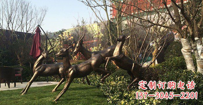 泰州中领雕塑精美铜鹿动物雕塑