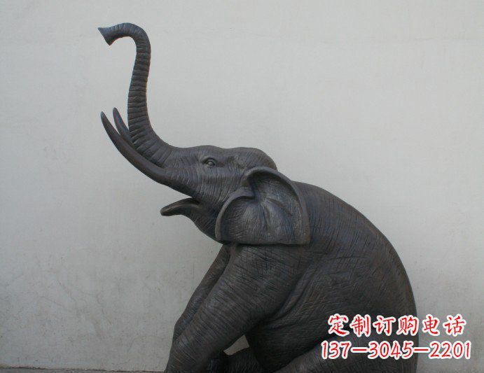 泰州铜雕大象喷水动物塑像