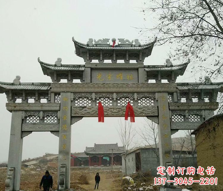 泰州功德大理石牌坊石雕