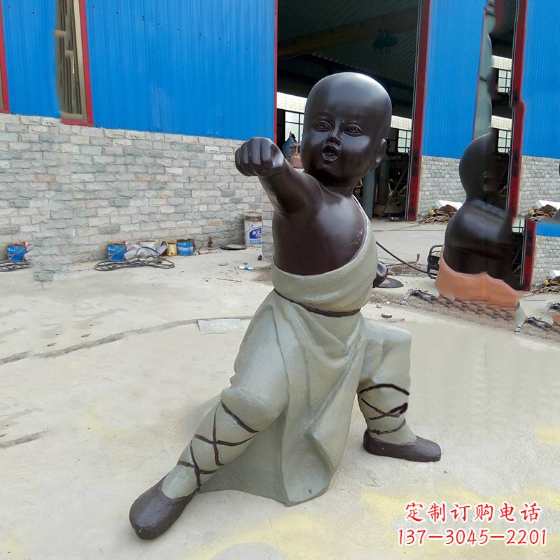 泰州功夫和尚铜雕塑