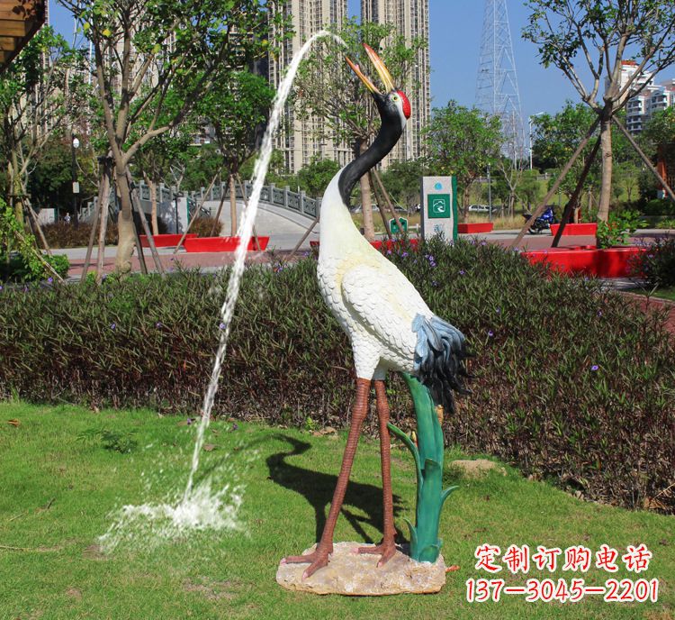泰州精美雕塑仿真仙鹤动物雕塑