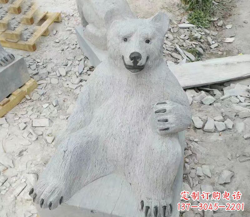 泰州精美狗熊石雕