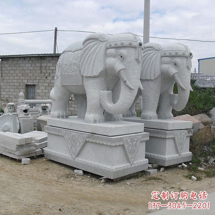 泰州古典大象石雕--融入古典文化的精美艺术品
