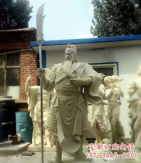 泰州中领雕塑古代关公石雕