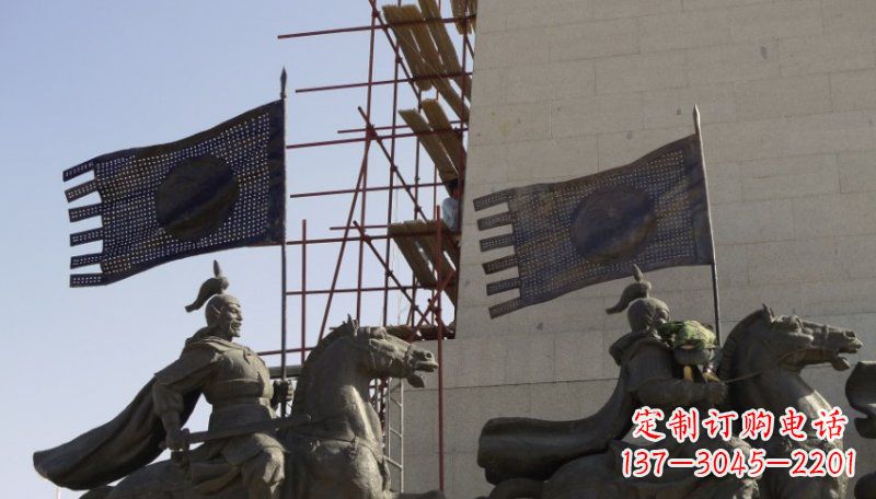 泰州古代将军景区铜雕