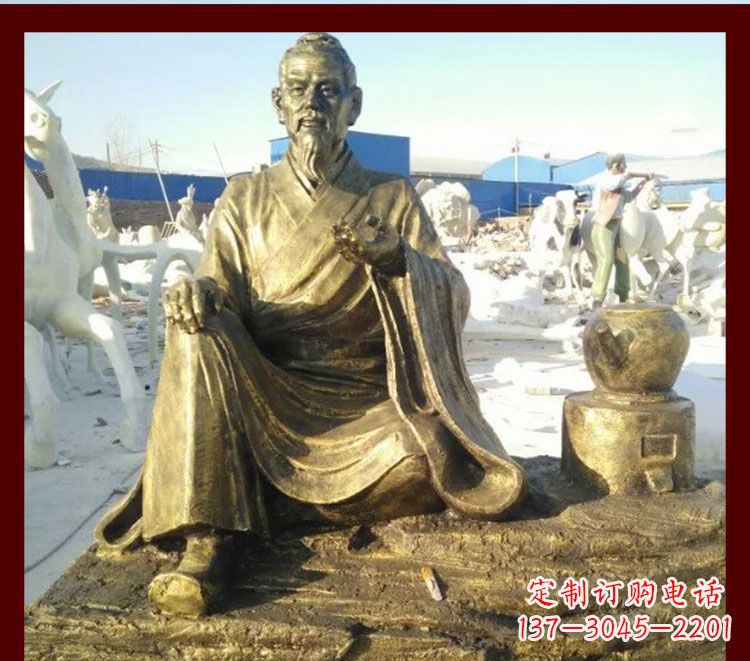 泰州张仲景雕塑——杰出古代名人熬中药的传奇