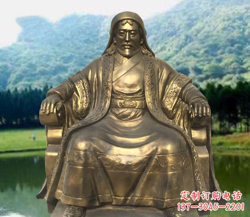 泰州中领雕塑致敬成吉思汗铜雕