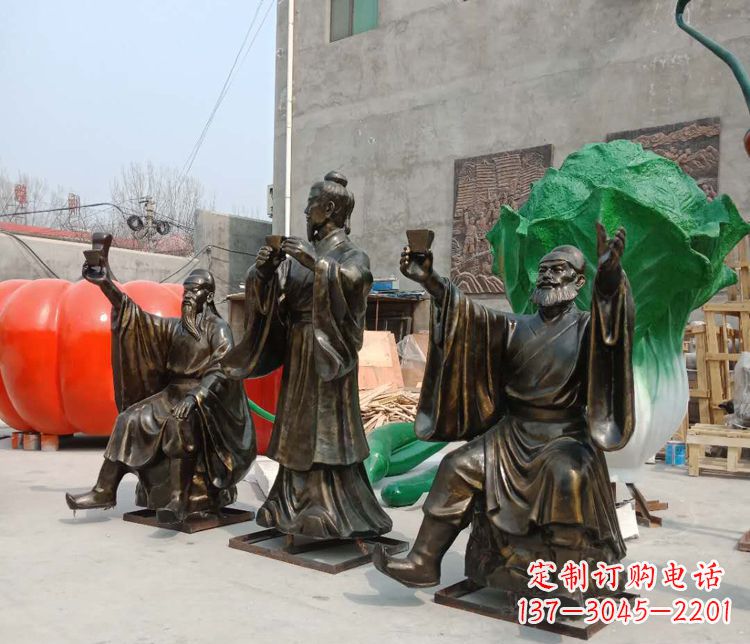 泰州浓缩古代江湖英雄——名人雕塑