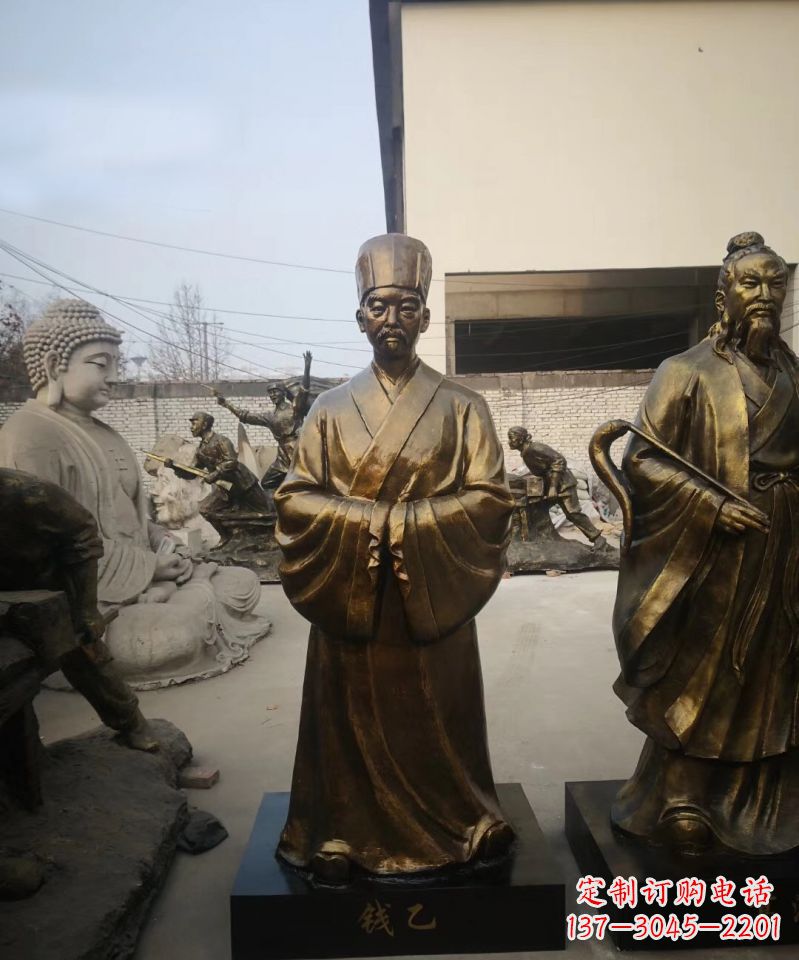 泰州古代名人钱乙铜雕