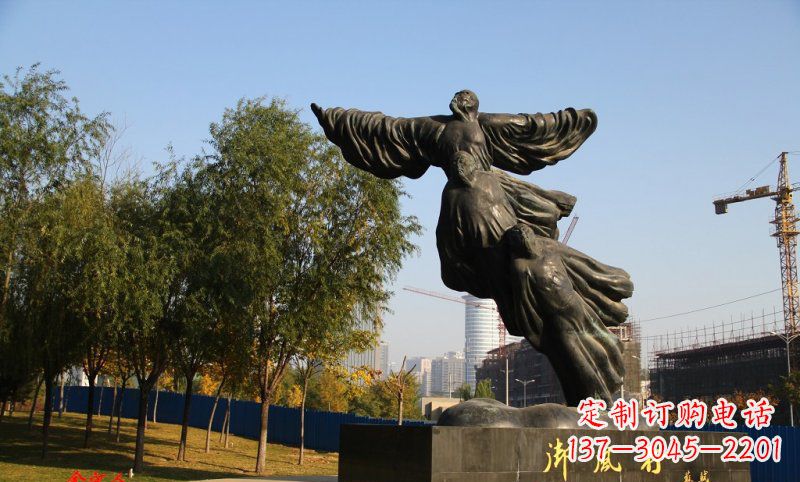 泰州古代名人苏轼铜雕