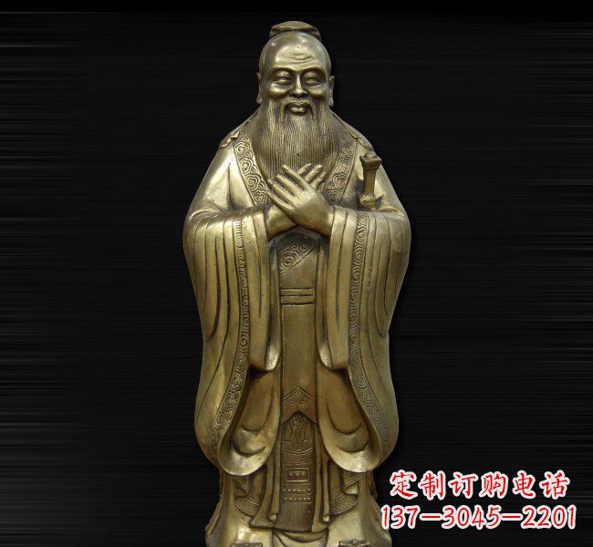 泰州依德行者·古代名人铸造孔子雕塑