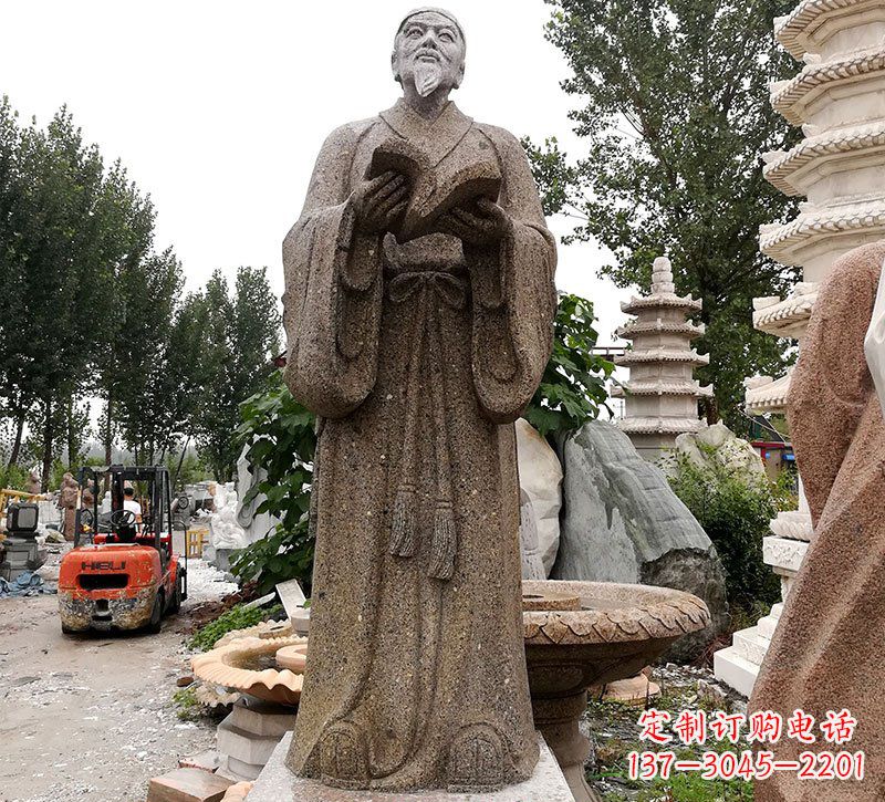 泰州古代名医李时珍石雕