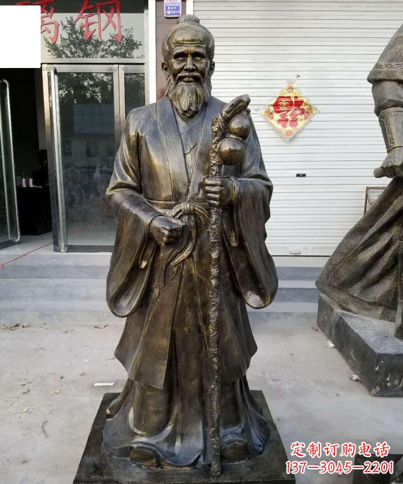 泰州珍藏古代名医孙思邈铜雕塑