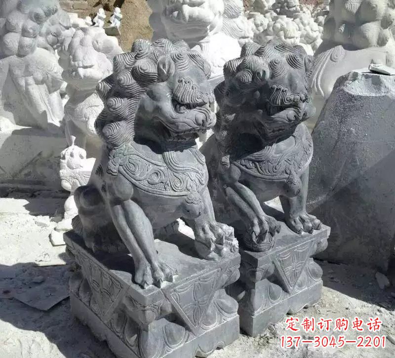 泰州古典青石狮子雕塑