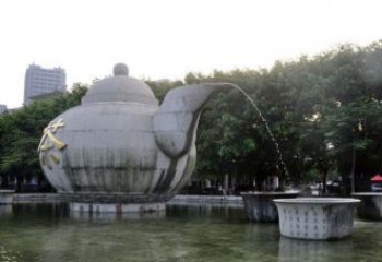 泰州精致雕塑茶壶石雕