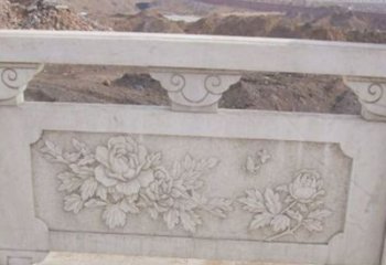 泰州牡丹花浮雕石栏板景观雕塑