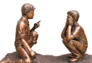 泰州专业定制小品铜雕-尊贵的雕塑男孩